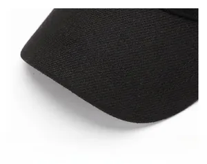 Close-up of a premium thickened wool baseball cap featuring a reinforced curved brim