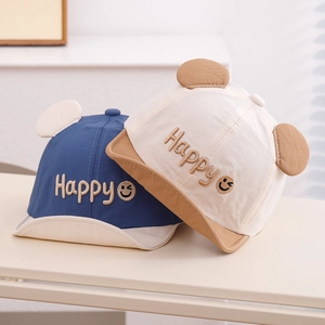 Casquette De Baseball Pour Bébé Avec Oreilles D'Animaux 3D Broderie Happy Bord Souple Chapeau Respirant Pour Tout-Petit