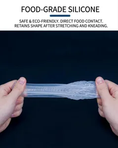 Close-up of flexible food-grade silicone material showing high elasticity and durability