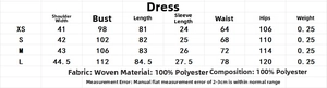 Detailed size chart for the floral print playsuit with Cuban collar and woven fabric