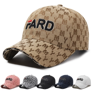 Baseball Cap Monogram Jacquard Sun Hat Letter Embroidery Adjustable Buckle Fashion Streetwear For Women Men