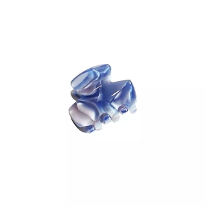 Elegant blue marble acetate hair claw clip with a glossy finish for a stylish look