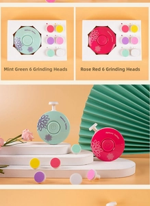 Detailed guide for 6 interchangeable grinding heads of electric baby nail trimmer set