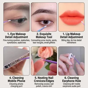 Multi-purpose micro brushes for eyelash extension and precise digital cleaning