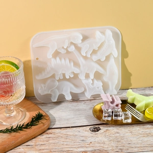 Details der Dinosaurier-Silikonform mit verschiedenen Formen für Harz und Backen