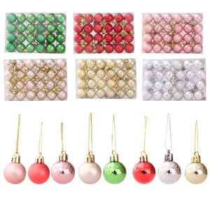 Set of 24 pieces 3cm matte and shiny plating Christmas balls ornaments for tree decoration