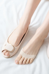 Cuscinetti invisibili beige con design a cinque dita per scarpe col tacco e sandali
