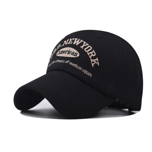 Casquette De Baseball En Coton Lavé Rétro New York American Broderie Chapeau Réglable Outdoor Streetwear Hommes Femmes