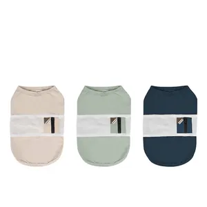 Gilets rafraîchissants pour chiens en beige, vert menthe et bleu marine avec maille filet