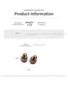 Spécifications de taille des boucles d'oreilles ovales vintage avec pierre verte et or 18K