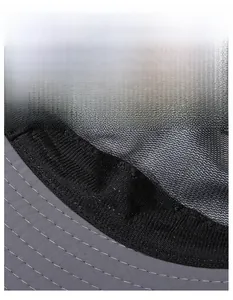 Detail view of moisture-wicking sweatband and breathable mesh lining on sun hat
