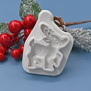 Christmas reindeer silicone mold for DIY baking cakes and handmade chocolate crafts