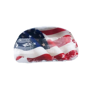 Fashionable shark hair claw clip with American flag pattern for women's hair styling