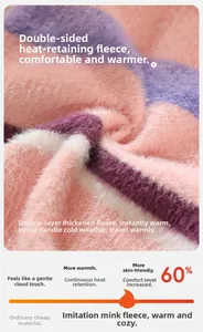 Close-up of thick faux mink fur striped dog sweater showing soft plush texture
