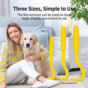 Professional Pet Tick Remover Hook Tool ABS Plastic Non-Slip Handle Parasite Flea Removal For Dogs Cats