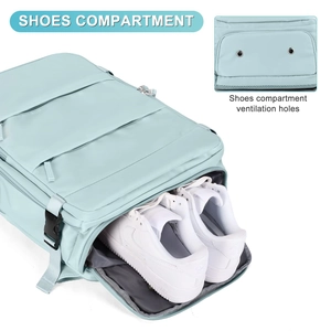 Mochila de viaje de gran capacidad con compartimento para zapatos en la parte inferior