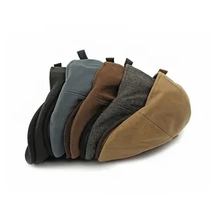 Vintage wool beret hats for men and women, stylish warm winter caps in five classic colors