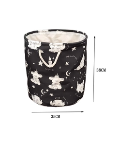 Detail view of foldable puppy laundry basket with 35cm diameter and 38cm height