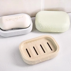 Draining Soap Dish Holder Plastic Double Layer Soap Case For Shower Bathroom Kitchen Countertop Soap Box Saver Container