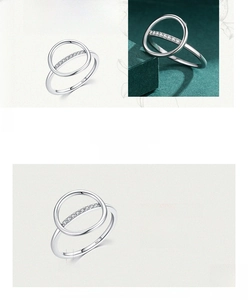 S925 sterling silver ring detail with 1.4mm width and sparkling cubic zirconia inlay
