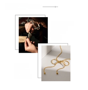 Detail of 18K gold plated butterfly necklace showing vacuum plating and hand polishing
