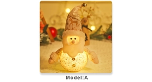 Detailopname van Model A lichtgevende kerstmanpop met zachte feestelijke verlichting