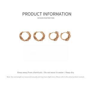 Détails des boucles d'oreilles vintage en or avec opales et strass indiquant les dimensions