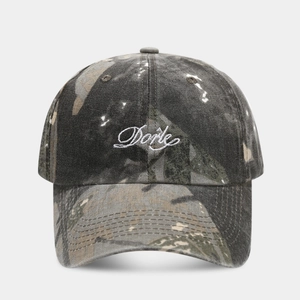 Casquette de baseball camouflage délavée avec éclaboussures de peinture et broderie