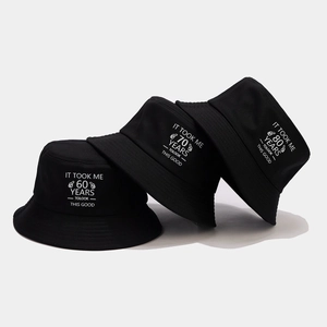 Cotton Bucket Hat Humorous Milestone Birthday Gift For Men Women Outdoor Sun Protection Casual Funny Letter Print