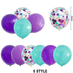 Kit de ballons sirène 12 pouces violet et vert menthe pour fête d'anniversaire océan