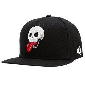 Unisex Cotton Baseball Cap Skull Embroidery Long Tongue Punk Streetwear Hip Hop Snapback Hat Sunshade Adjustable