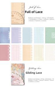 Lace Symphony hollow stationery paper for scrapbooking with intricate floral patterns