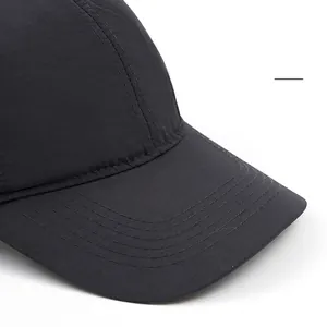 Quick-dry breathable mesh baseball cap with wide brim for sun protection in dark grey