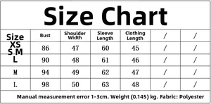 Detailed size chart for striped lace top and skirt set with measurements and fabric info