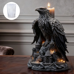 Stampo in silicone 3D aquila e castello per candele profumate e artigianato d'arte