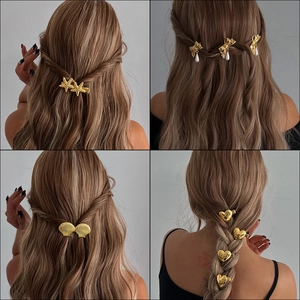 Legierung Haarklammern Metall Schleife Herz Seestern Muschel Elegante Haarnadeln Mit Künstliche Perle Damen Styling Accessoires