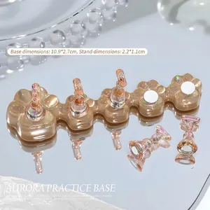 Detail of aurora cat paw nail display stand with dimensions 10.9x2.7cm and resin holders