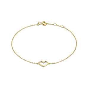 Close-up of golden heart-shaped pendant on fine S925 silver chain with lobster clasp