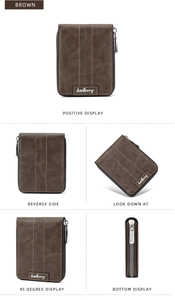 Multiple views showing brown pebbled leather texture and wrap-around zipper detail
