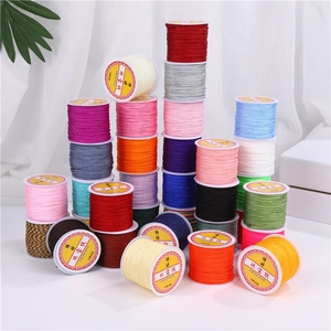 Colorful 72 gauge nylon cord rolls for jewelry making and necklace weaving