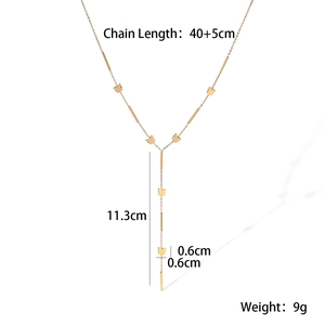 Detailed size parameters of 18K gold plated butterfly pendant necklace with dimensions