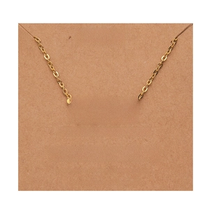 Libra zodiac necklace in 18k gold plated stainless steel on character gift card