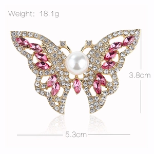 Detailed butterfly brooch view showing 18.1g weight and 5.3cm x 3.8cm dimensions