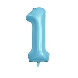 Blue number 1 foil balloon for first birthday party decoration and festive events