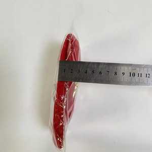 Detail shot showing 4.5cm thickness measurement of the Christmas wine bottle cover