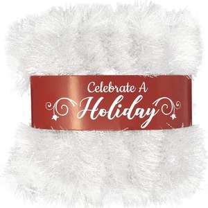 50ft white Christmas tinsel garland for festive holiday party decoration and wedding styling