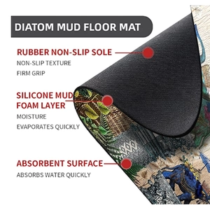 Detail showing the multi-layer structure of the non-slip absorbent waffle shower mat