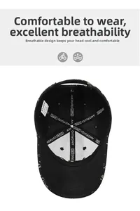 Détail de l'intérieur de la casquette avec bandes renforcées et tissu respirant