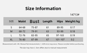 Tableau des tailles détaillé pour la robe en cuir PU avec dimensions de S à XL en cm