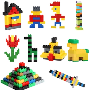 DIY educational building blocks set featuring colorful house and animal models for kids
